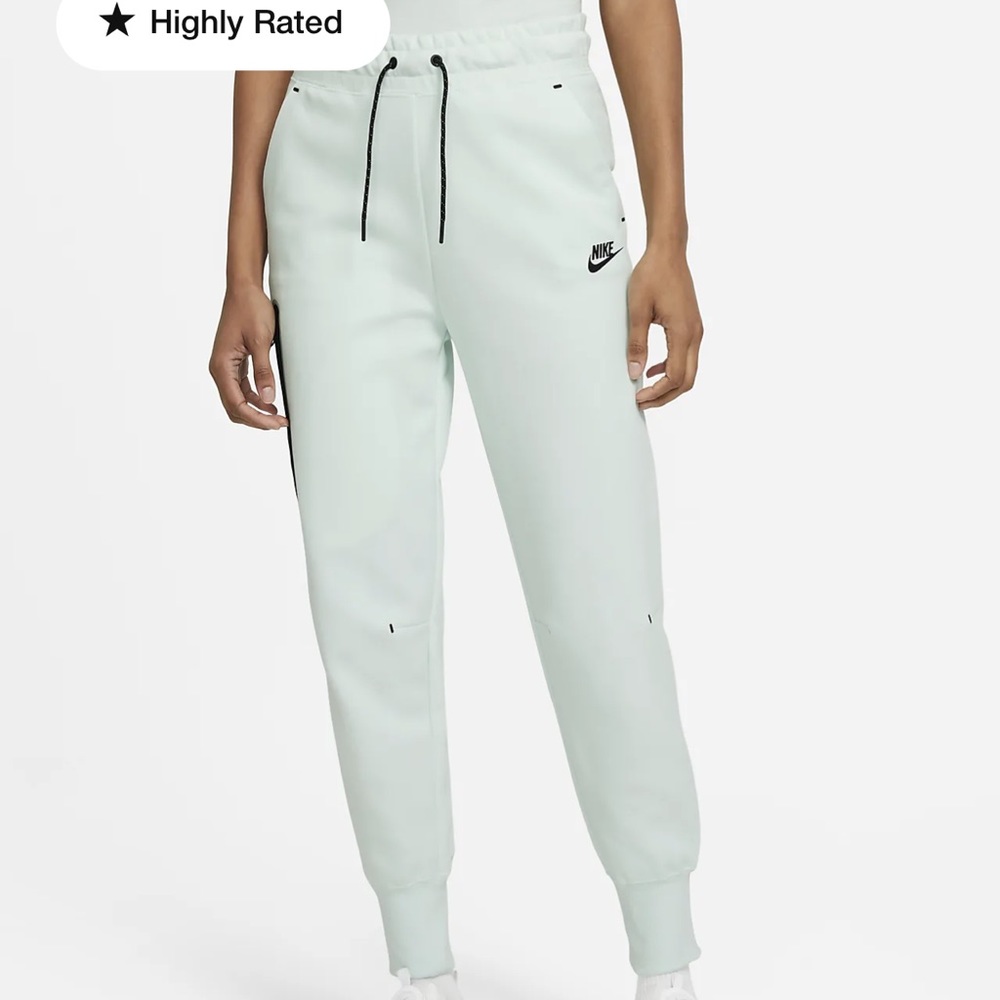 Barely Green/Black Nike tech Pants